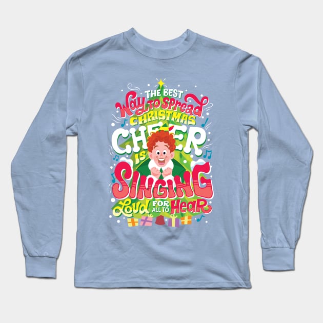 Christmas Cheer Long Sleeve T-Shirt by risarodil